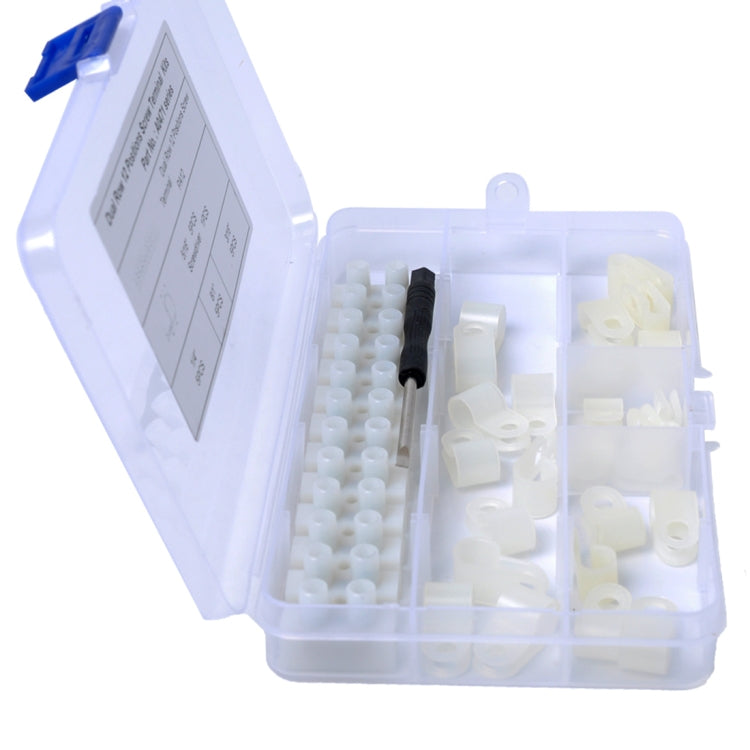 25 PCS 300V 35A PA12 12 Position Barrier Screw Terminal Block Wire Dual Row Connector Strip with R Type Line Clamp