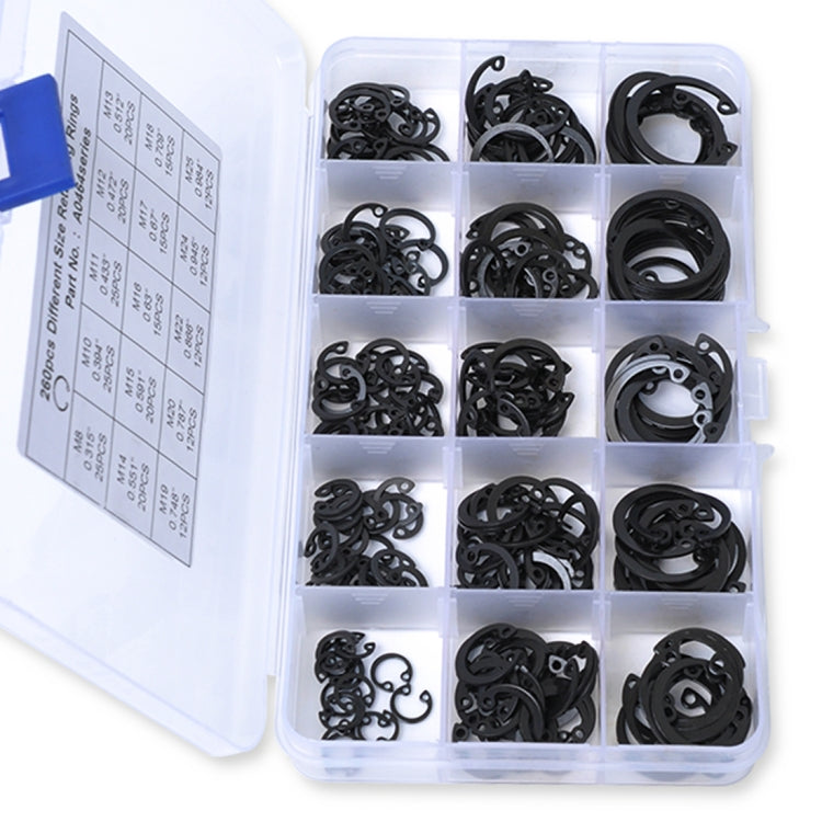 260 PCS Car C Shape Circlip Snap Ring Assortment Retaining Rings