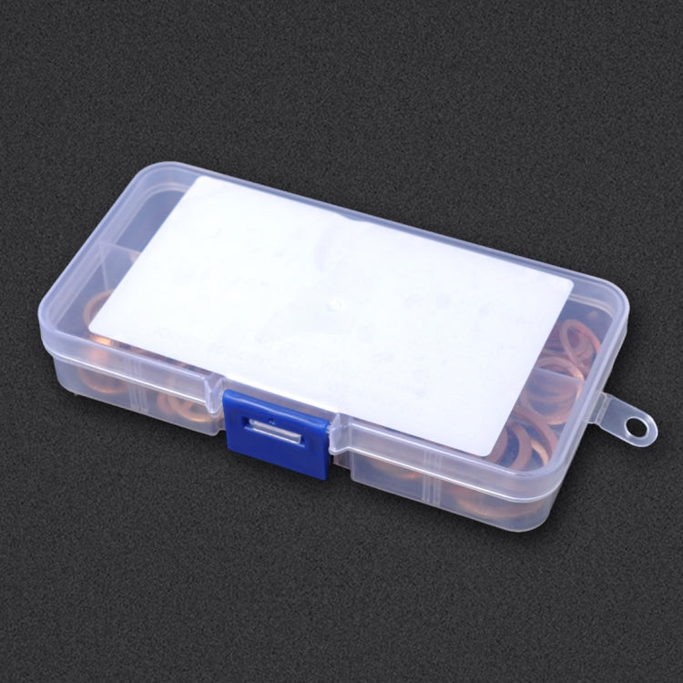 80 PCS O Shape Solid Copper Crush Washers Assorted Oil Seal Flat Ring Kit for Car / Boat / Generators