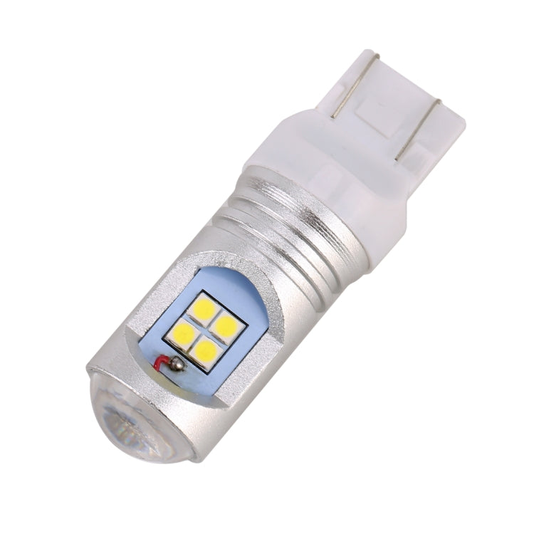 2 PCS T20 / 7443 6W(H) 1.5W(L) 600LM 6000K Car Auto Brake Lights 12LEDs SMD-3030 Lamps, DC 12V-24V(White Light)