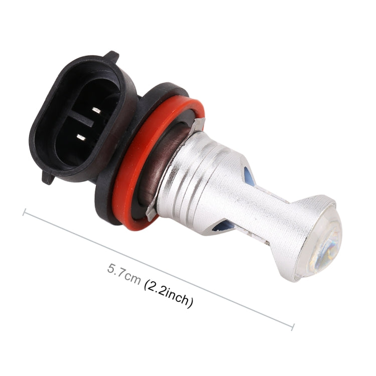 2 PCS H8 / H11 7.5W 600LM 6000K Car Auto Fog Light 12LEDs SMD-3030 Lamps, DC 12V-24V (White Light)