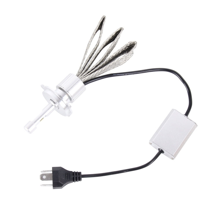 2 PCS H4 45W 5500LM 6000K 6 High Power LEDs Car Canbus Headlamp Light, DC 8-32V(White Light)