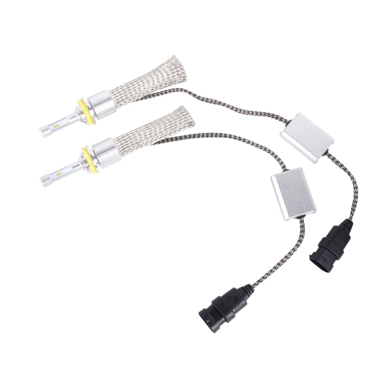 2 PCS H11 45W 5500LM 6000K 6 High Power LEDs Car Canbus Headlamp Light, DC 8-32V(White Light)