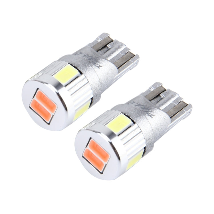2 PCS T10 3W 300 LM 6000K Constant Current Car Clearance Light with 6 SMD-5730 LED Lamp, DC 12V (Pink Light)
