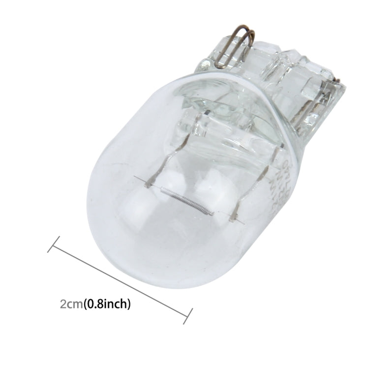 10 PCS 7440 3W Car Turn Light with Glass Shell, DC 12V (Warm White)