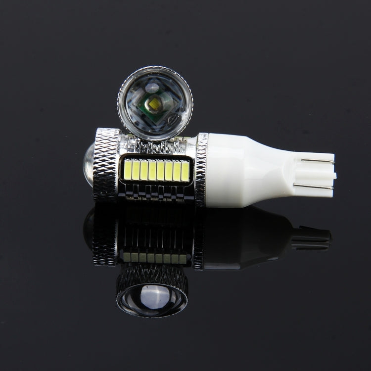 2 PCS T15 10W 650 LM 6000K Car Auto Brake Light Clearance Light Backup Light with 1 CREE Lamps and 32 SMD-4014 LED Lamps, DC 12V(White Light)