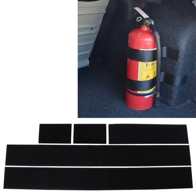 5 PCS Car SUV Trunk Receive Store Content Bag Storage Fixing Fire Extinguisher Strip Fixed Belt