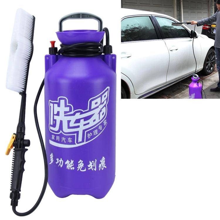 11L Portable Multi-function Car Auto Wash Brush Washing Machine with High-pressure Retractable Long Handle Water Flow Switch and Bottle