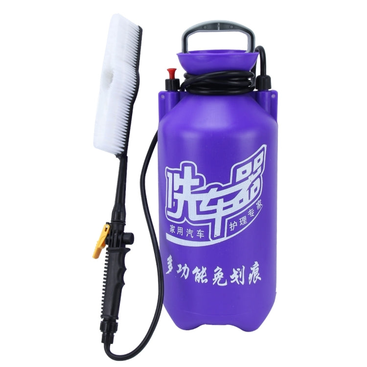 11L Portable Multi-function Car Auto Wash Brush Washing Machine with High-pressure Retractable Long Handle Water Flow Switch and Bottle