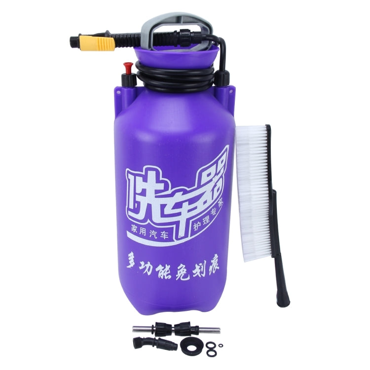 11L Portable Multi-function Car Auto Wash Brush Washing Machine with High-pressure Retractable Long Handle Water Flow Switch and Bottle