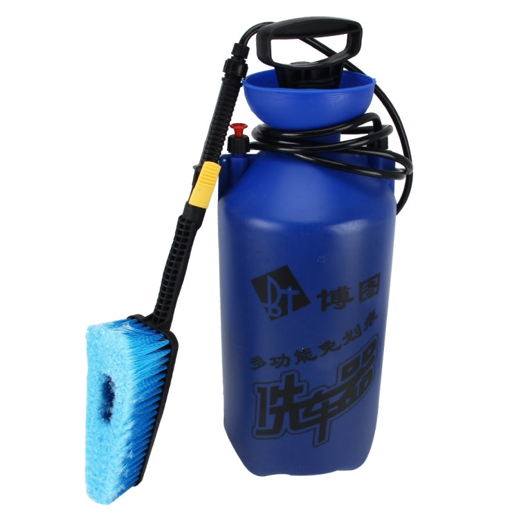 12L Portable Multi-function Car Auto Wash Brush Washing Machine with High-pressure Retractable Long Handle Water Flow Switch and Bottle