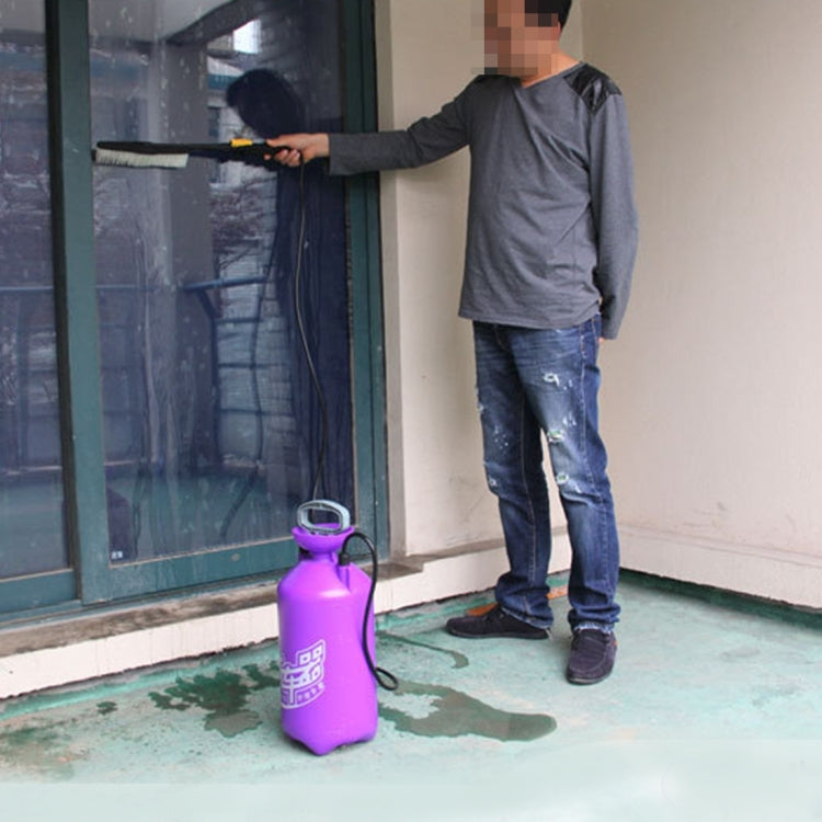 12L Portable Multi-function Car Auto Wash Brush Washing Machine with High-pressure Retractable Long Handle Water Flow Switch and Bottle