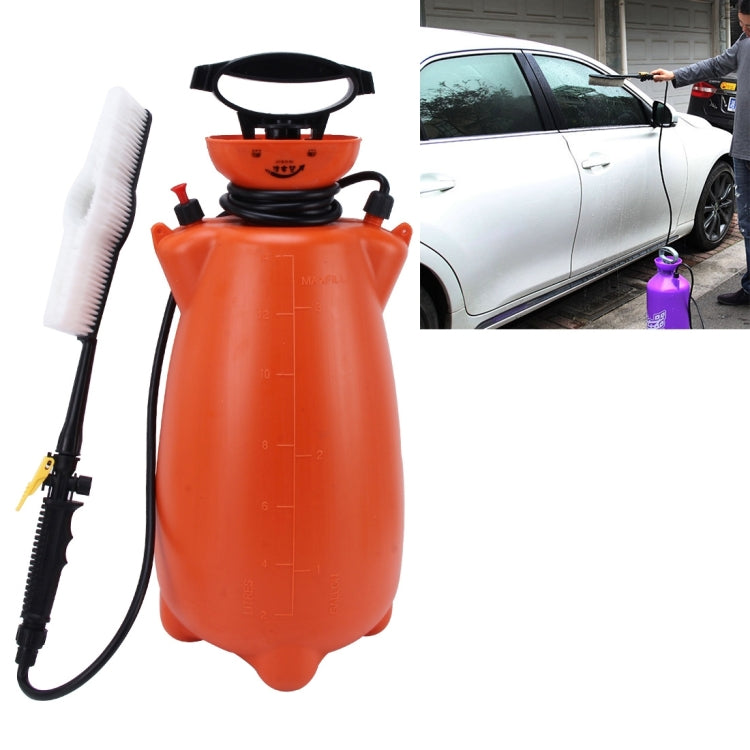 14L Portable Multi-function Car Auto Wash Brush Washing Machine with High-pressure Retractable Long Handle Water Flow Switch and Bottle