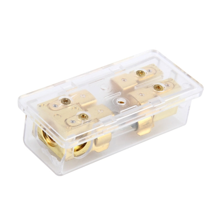 Car Auto 60A 1 in 2 Ways Glass Fuse Holder Blade Fuse Holder for Car Audio Amplifier