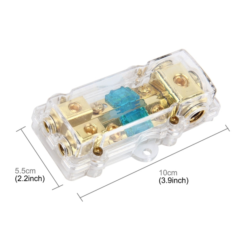 Car Auto 60A 1 in 2 Ways Fuse Holder Blade Fuse Holder for Car Audio Amplifier
