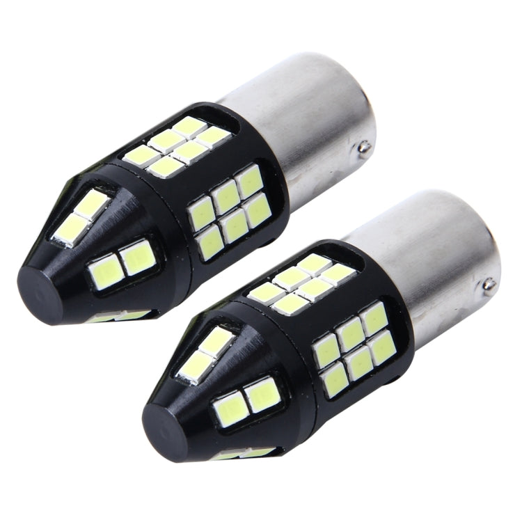 2 PCS 1156 10W 650LM 6000K Car Auto Brake Lights Turn Light Backup Light with 40 SMD-3030 LED Lamps, DC 12V(White Light)