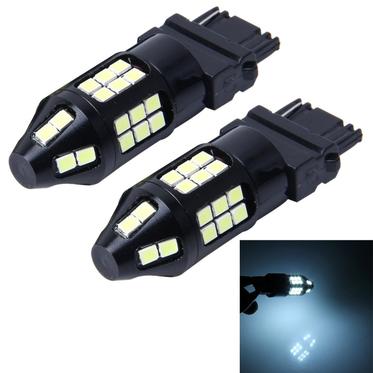2 PCS 7440 10W 650LM 6000K Car Auto Brake Lights Turn Light Backup Light with 40 SMD-3030 LED Lamps, DC 12V(White Light)