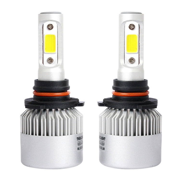S2 2PCS 9005 18W 1800LM 6500K 2 COB LED Waterproof IP67 Car Headlight Lamps, DC 9-32V(White Light)