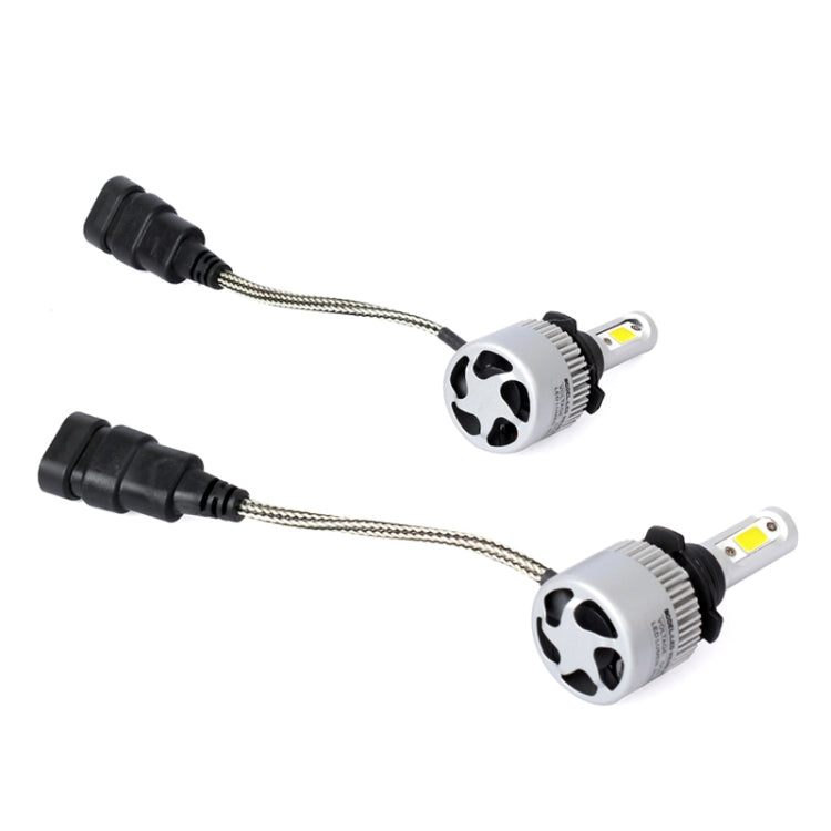 S2 2PCS 9005 18W 1800LM 6500K 2 COB LED Waterproof IP67 Car Headlight Lamps, DC 9-32V(White Light)