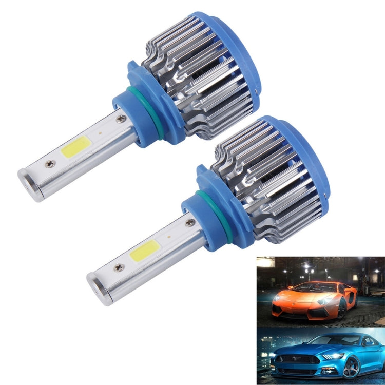 2 PCS 9005 24W 2600lm 6000K Car LED Headlight with 2 COB Lamps, DC 9-30V(White Light)