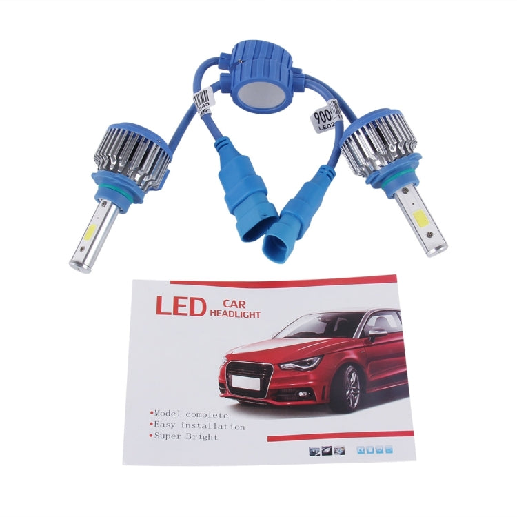 2 PCS 9005 24W 2600lm 6000K Car LED Headlight with 2 COB Lamps, DC 9-30V(White Light)