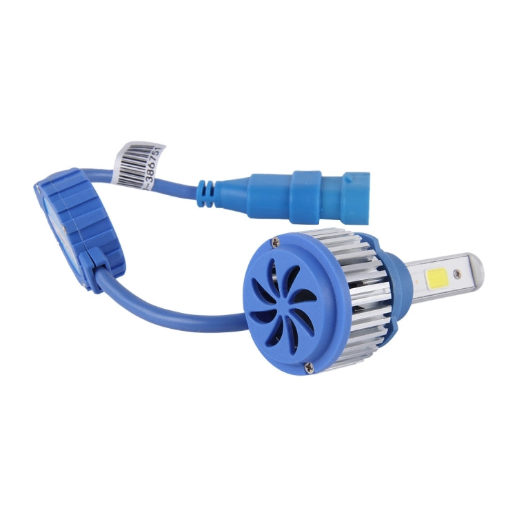 2 PCS 9006 24W 2600lm 6000K Car LED Headlight with 2 COB Lamps, DC 9-30V(White Light)