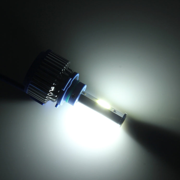 2 PCS 9006 24W 2600lm 6000K Car LED Headlight with 2 COB Lamps, DC 9-30V(White Light)