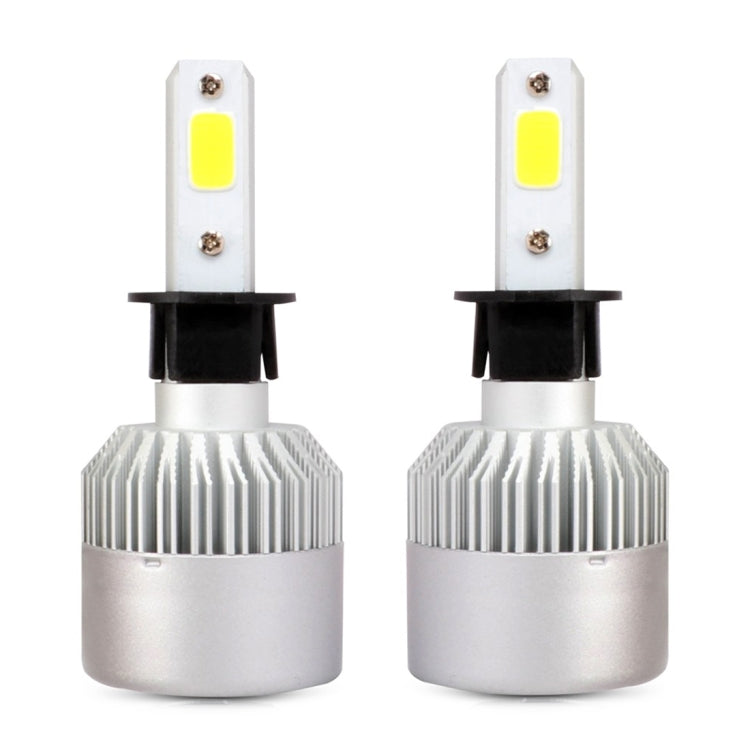 S2 2PCS H3 18W 1800LM 6500K 2 COB LED Waterproof IP67 Car Headlight Lamps, DC 9-32V(White Light)