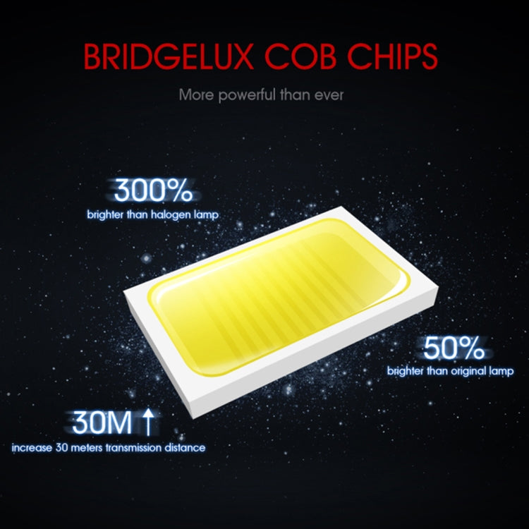 S2 2PCS H3 18W 1800LM 6500K 2 COB LED Waterproof IP67 Car Headlight Lamps, DC 9-32V(White Light)