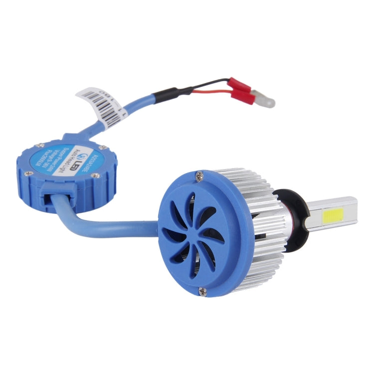 2 PCS H3 24W 2600lm 6000K Car LED Headlight with 2 COB Lamps, DC 9-30V(White Light)