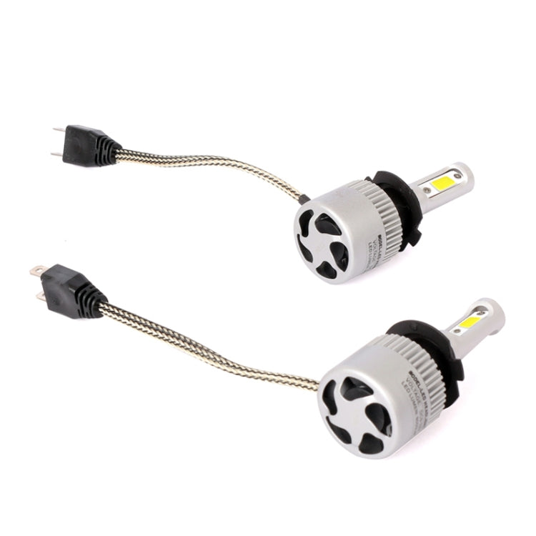 S2 2PCS H7 18W 1800LM 6500K 2 COB LED Waterproof IP67 Car Headlight Lamps, DC 9-32V(White Light)
