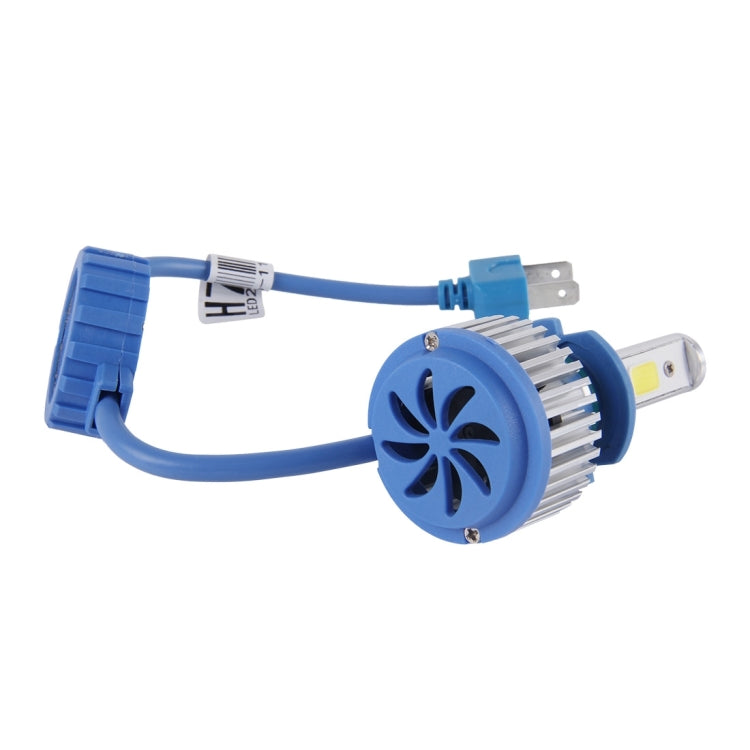 2 PCS H7 24W 2600lm 6000K Car LED Headlight with 2 COB Lamps, DC 9-30V(White Light)