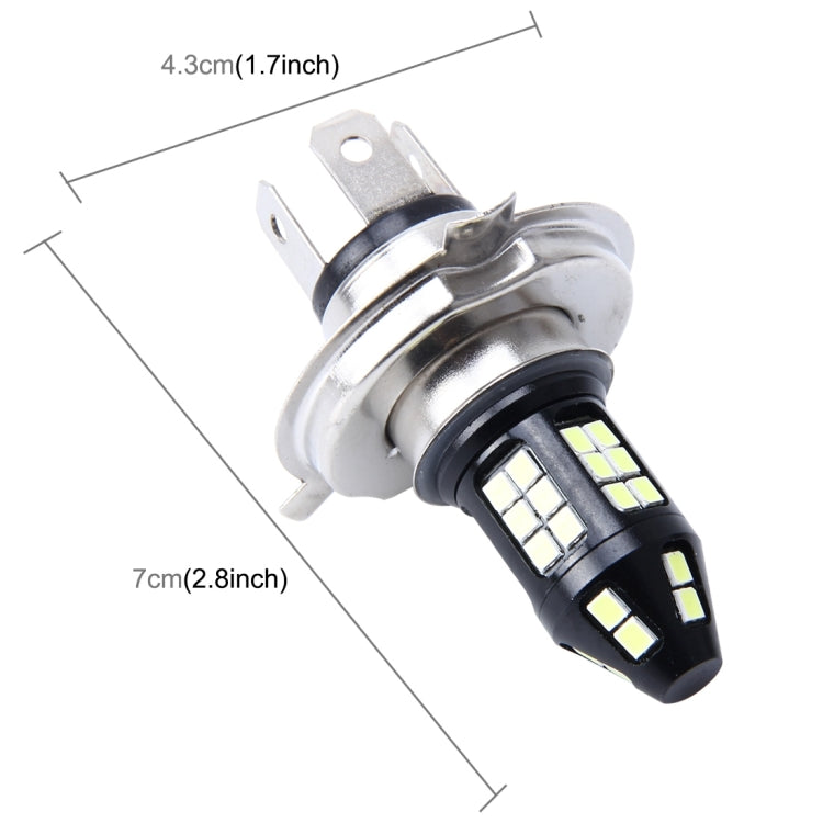 2 PCS H4 10W 650 LM 6000K Car Fog Lights with 40 SMD-3030 LED Lamps, DC 12V (White Light)