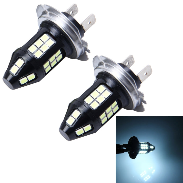 2 PCS H7 10W 650 LM 6000K Car Fog Lights with 40 SMD-3030 LED Lamps, DC 12V(White Light)