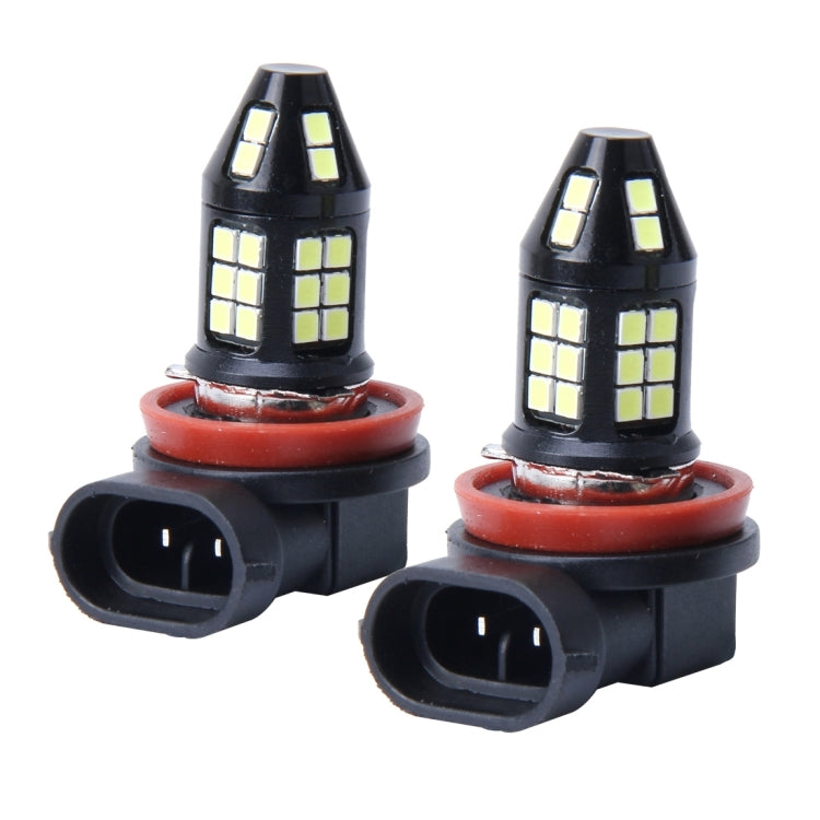 2 PCS H8/H11 10W 650 LM 6000K Car Fog Lights with 40 SMD-3030 LED Lamps, DC 12V (White Light)