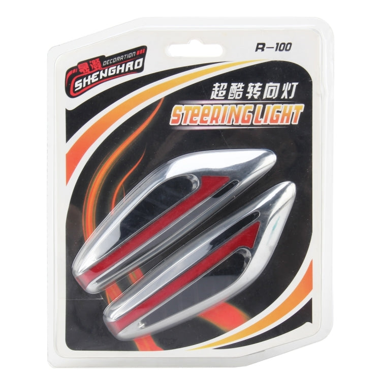 2 PCS 3W Universal Car Auto Blade Shape Fender Side Turn Signal Light with 23 LED Lamps, DC 12V