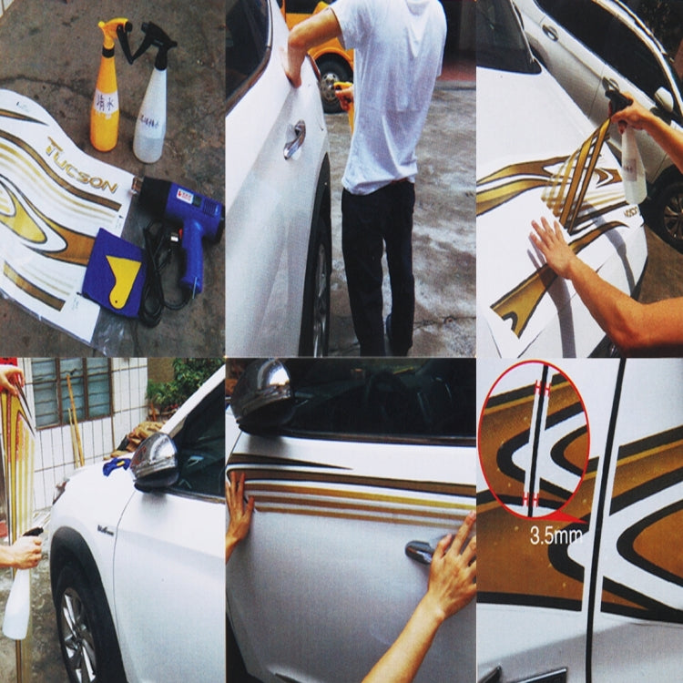 3 PCS SUV Body Decorative Strip Brand Car Streamline Shining Sticker For Honda CRV Nissarl X-Trail/Qashqai/Murano series