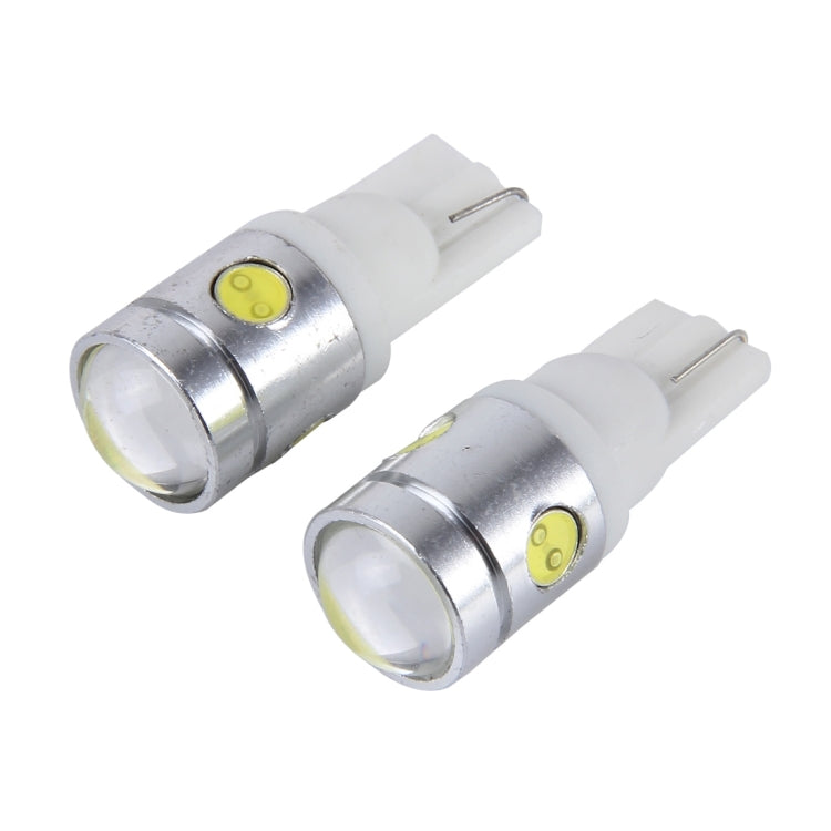 2PCS T10 2W 100LM 6000K 5 COB LEDs Car Clearance Lights Lamp, DC 12V(White Light)