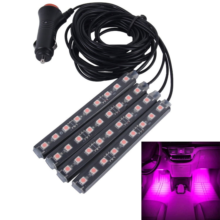 4 in 1 4.5W 36 SMD-5050-LEDs RGB Car Interior Floor Decoration Atmosphere Neon Light Lamp, DC 12V