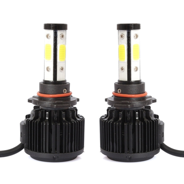 2 PCS X6 9005 36W 3600LM 6500K 4 COB LED Car Headlight Lamps