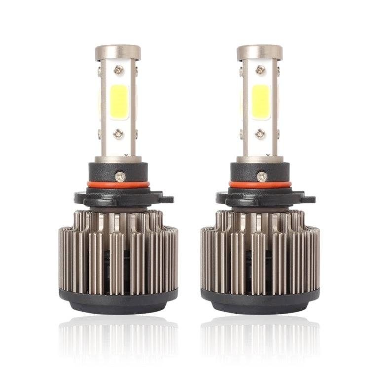2 PCS X6 9005 36W 3600LM 6500K 4 COB LED Car Headlight Lamps