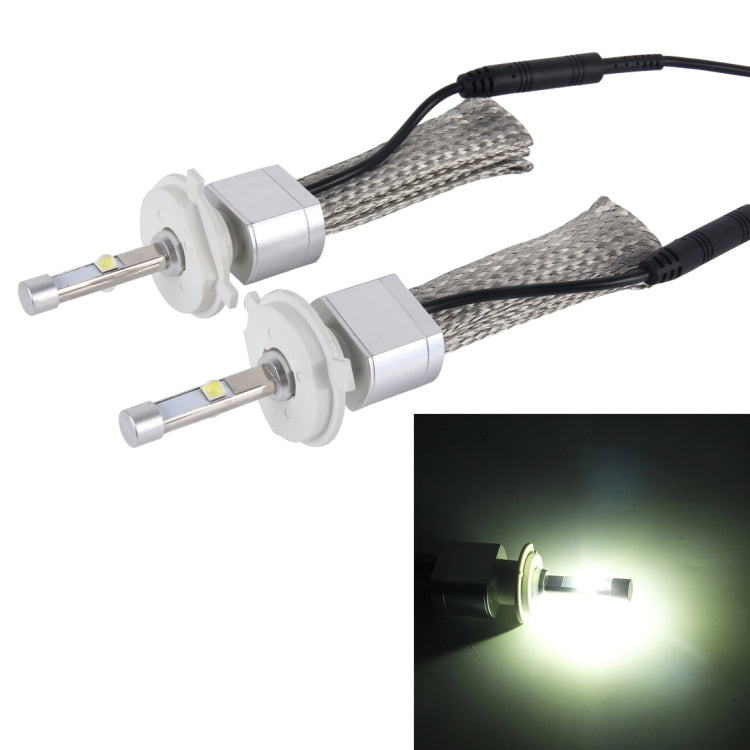 2 PCS H4 45W 5500lm 6000K Car LED Headlight with 2 CREE Lamps And Scattered Hotline, DC 8-32V(White Light)