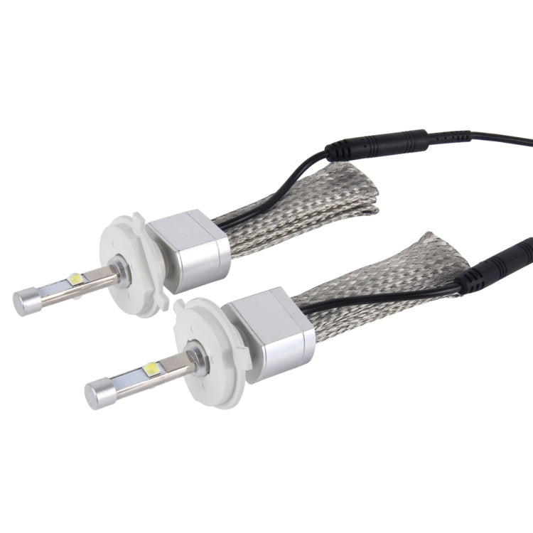 2 PCS H4 45W 5500lm 6000K Car LED Headlight with 2 CREE Lamps And Scattered Hotline, DC 8-32V(White Light)