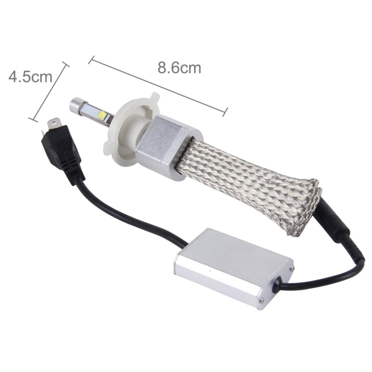 2 PCS H4 45W 5500lm 6000K Car LED Headlight with 2 CREE Lamps And Scattered Hotline, DC 8-32V(White Light)