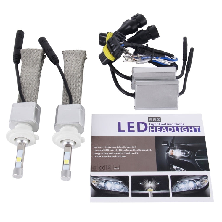 2 PCS H7 45W 5500lm 6000K Car LED Headlight with 2 CREE Lamps And Scattered Hotline, DC 8-32V(White Light)