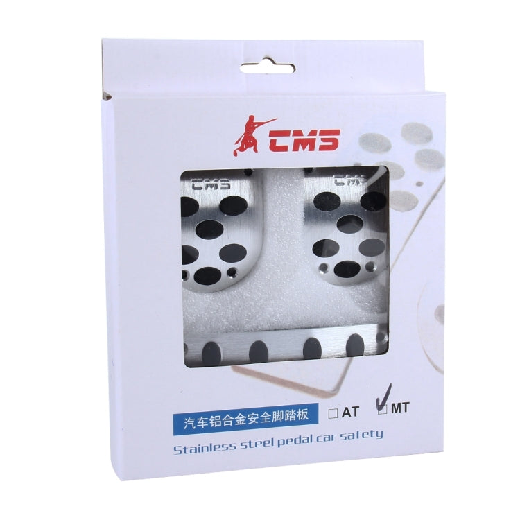 3 PCS Universal Stainless Steel Car Safety Manual Brake Pedals Pads