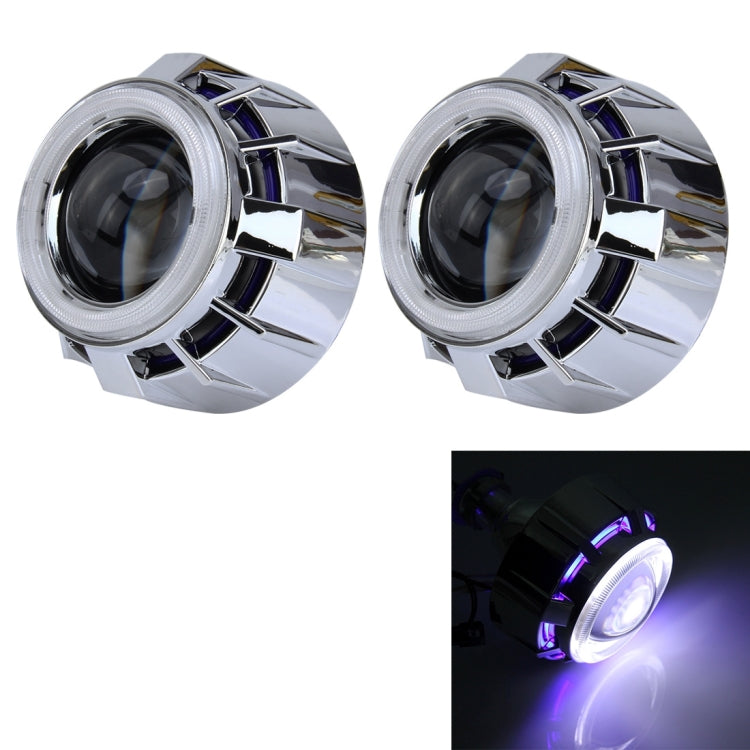 2 PCS H1 3.0 inch 12V Bi-Xenon Projector Lens Headlight Kit with Exquisite Angle Eyes Decoration