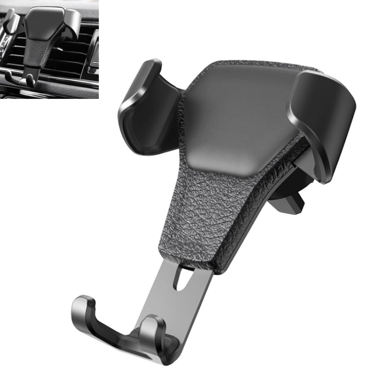 Litchi Texture Gravity Car Mount Phone Holder