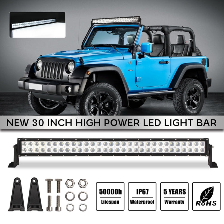 30 inch 2 Rows 70W 6000K IP67 Car Boat Marine Work Lights Spotlight LED Bulbs, DC 10-30V