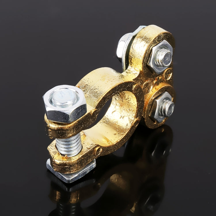 2 PCS Positive and Negative Car U Shape Metal Battery Connectors Terminals Clamps Clips, L Size, Inner Diameter: 16mm